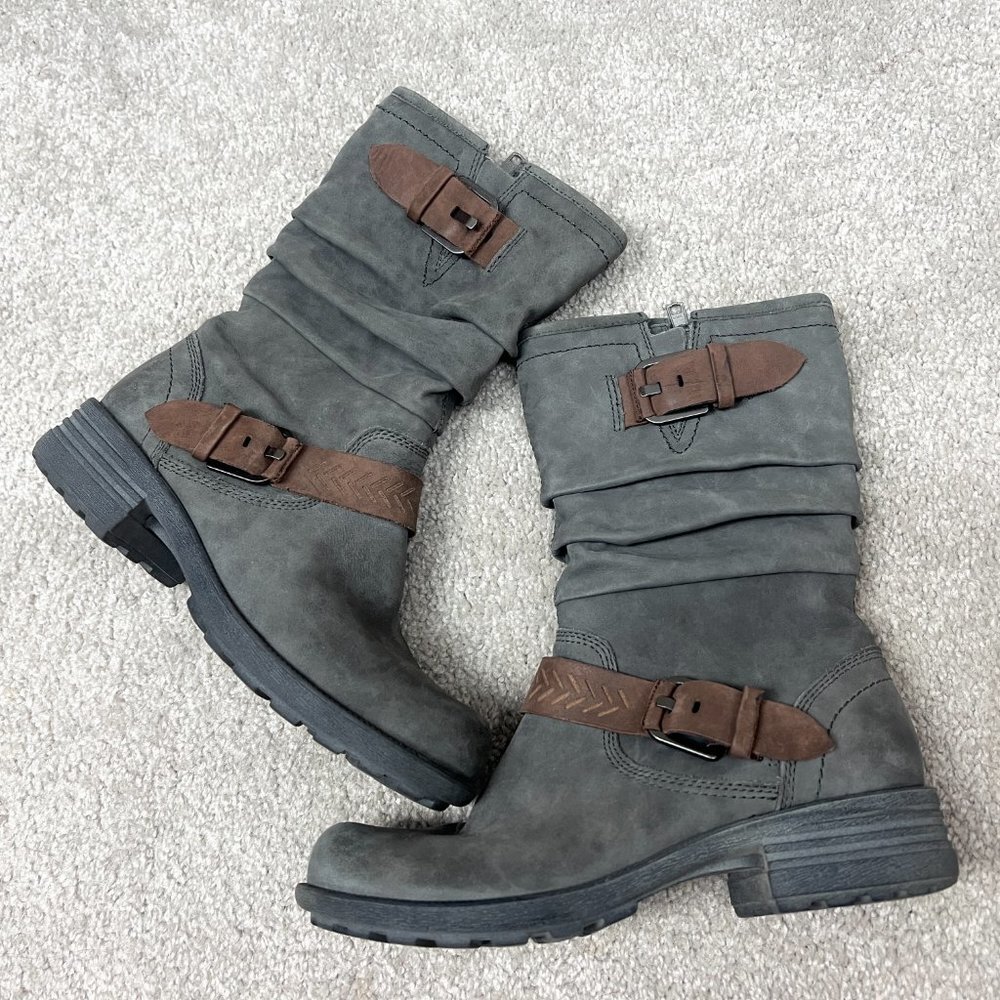 Rockport Gray and Brown Combat Boots